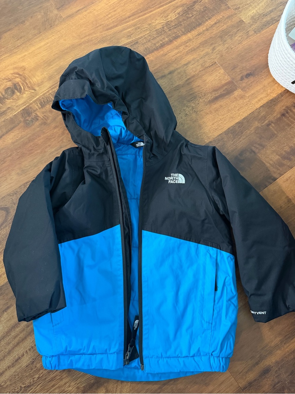 The North Face Kids Hooded Raincoat - Black & Blue
